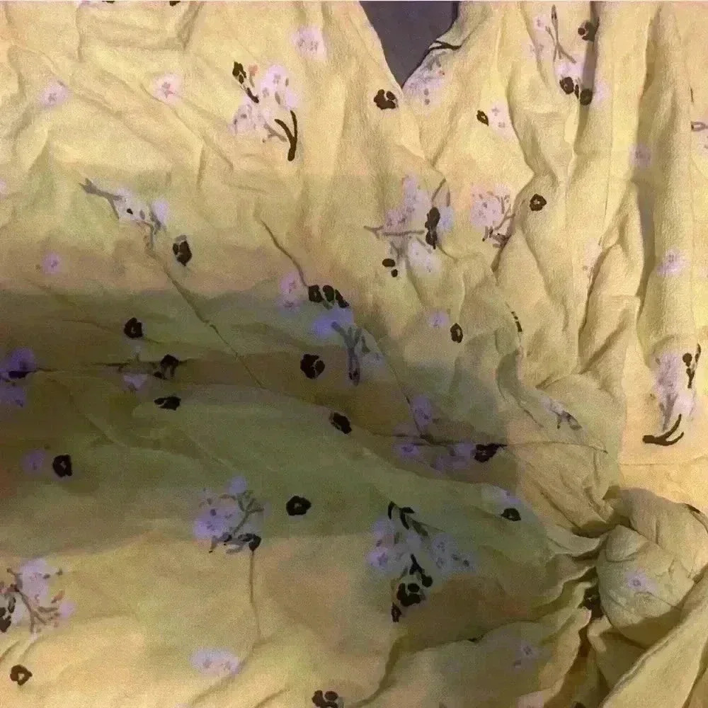 Free People Electric Yellow Floral Sleeveless Tango At Night Wrap Romper 10 - Picture 15 of 15